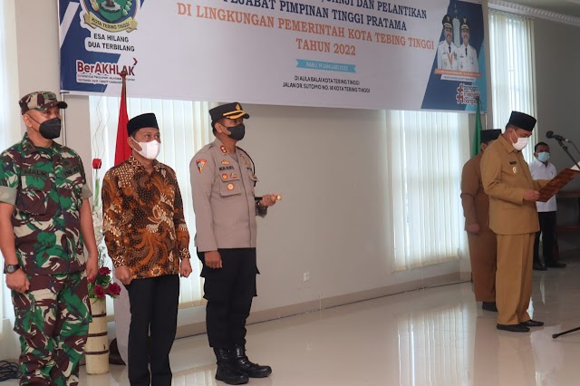 AKBP M Kunto Wibisono,S.H, S.Ik, M.Si, Hadiri Pelantikan 11 PTP di Pemko Tebing Tinggi