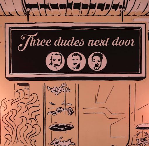 Three dudes next door logo