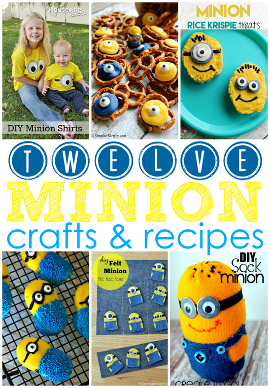 12 Minion Crafts & Recipes at GingerSnapCrafts.com #linkparty #features #minions