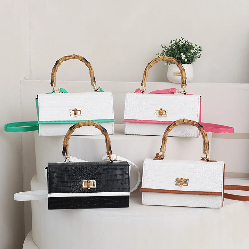 Title 1, Bamboo Handbag Small Square Bag