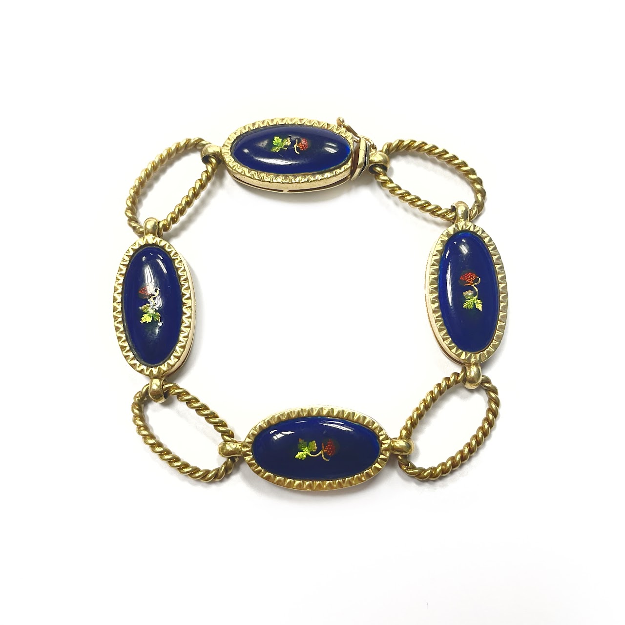 18K Gold and Enamel Bracelet