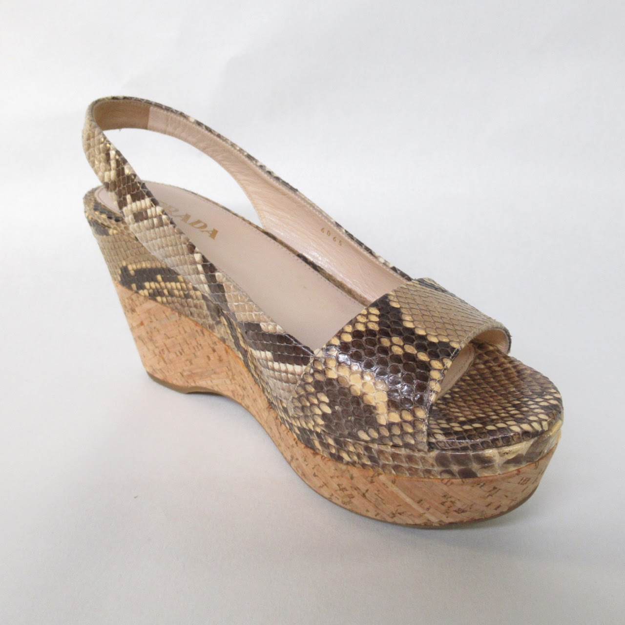 Prada Python Wedges