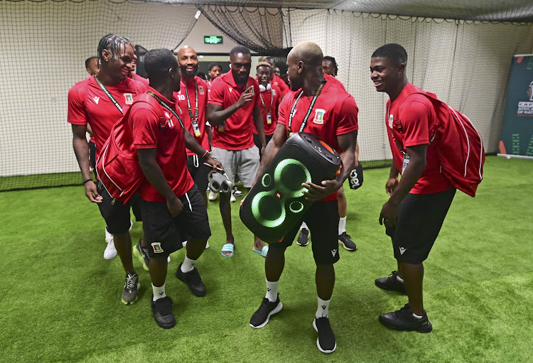 Equatorial Guinea players during a team bonding session