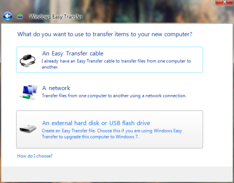 Windows Easy Transfer