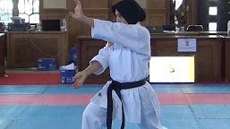 AKBP Fitria Mega Tampil Sempurna Saat Peragakan Seni Bela Diri Karate
