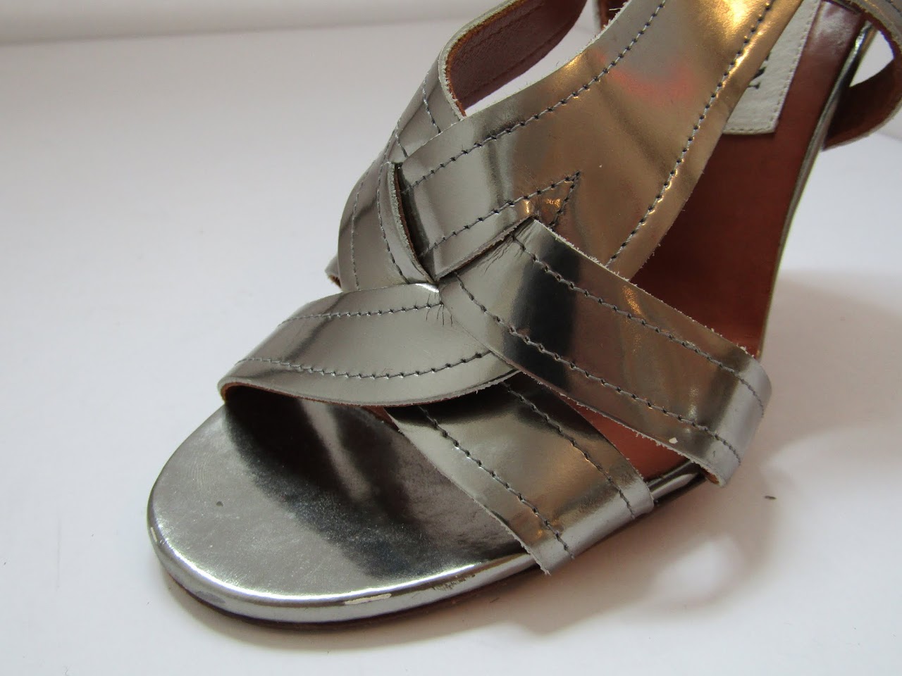 Lanvin Metallic Cone Heels