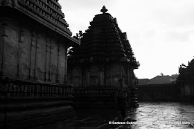 Reflections on the temple floor at Doddagaddavalli