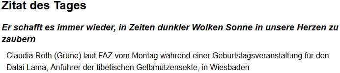 Der Dalai Lama schafft es immer wieder, in Zeiten dunkler Wolken Sonne in unsere Herzen zu zaubern