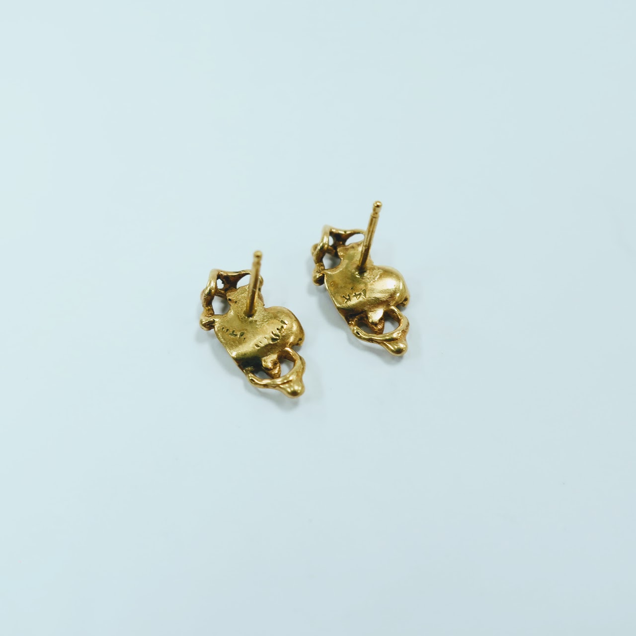 14 K Gold Modern Studs