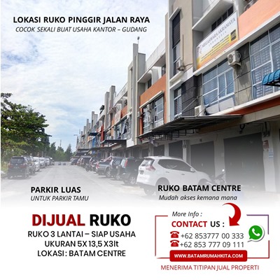 ANGGREK MAS 2  Dijual Disewakan Rumah Ruko  Batam Centre 