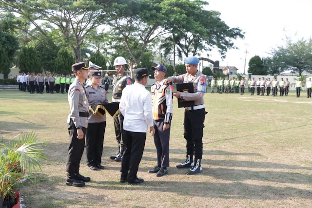 Polres Serdang Bedagai Apel Gelar Pasukan OPS Ketupat Toba 2024