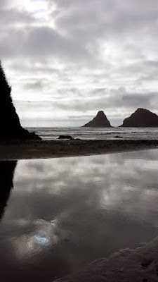 At Heceta Head Lighthous Viewpoint, the view of Cape Creek Cove