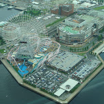 top view of cosmo world in Yokohama, Japan 