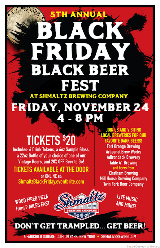 Shmaltz Brewing 5th Annual Black Friday Black Beer Fest Coming 11/24