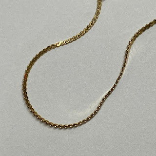 14K Gold Flat Chain Bracelet Pair