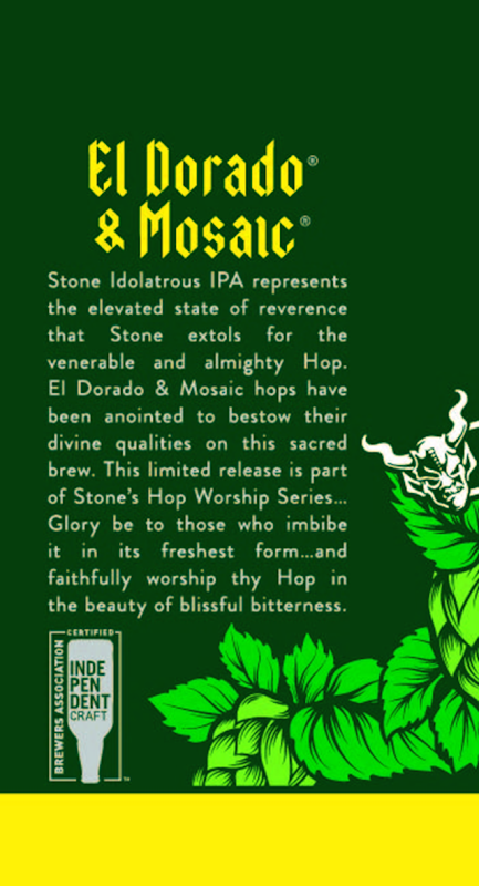 Stone Brewing Hop Worship Idolatrous IPA First Look Cans