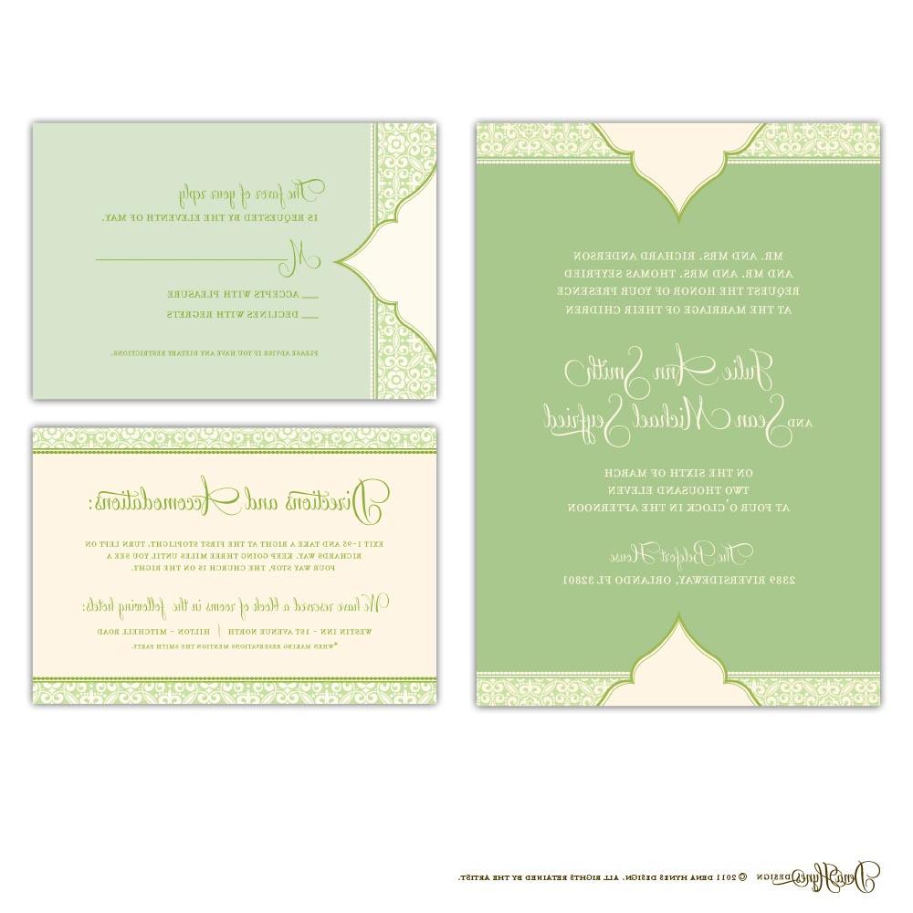 Green DIY Wedding Program Fans