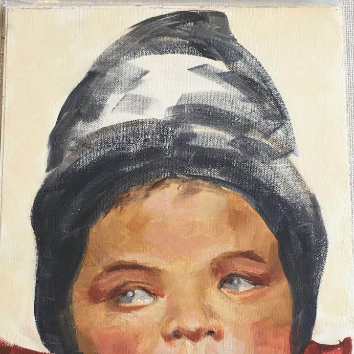 Beth Kurtz 'A Warm Hat' Painting