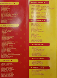 Kaka Halwai menu 2