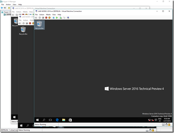 3 VMs Running Server 2016