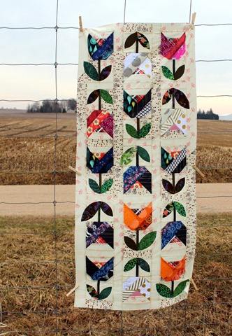 Dutch Tulip Quilt Top by Kim Lapacek