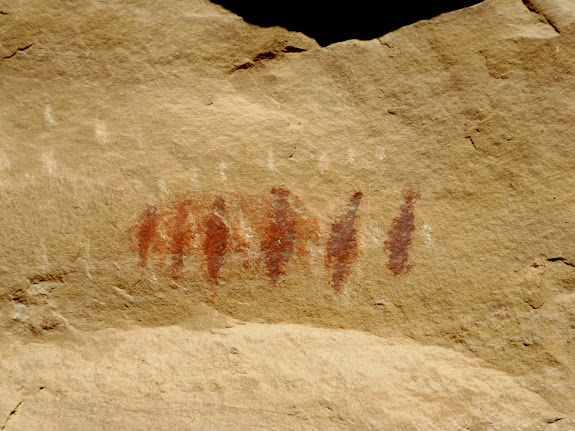 Red and white pictographs