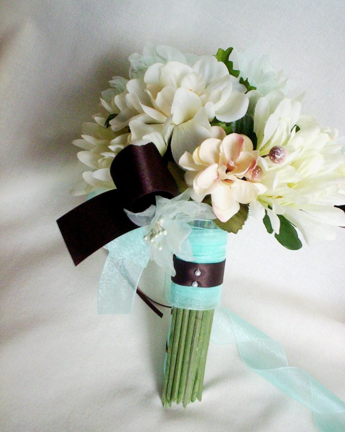 turquoise and brown wedding