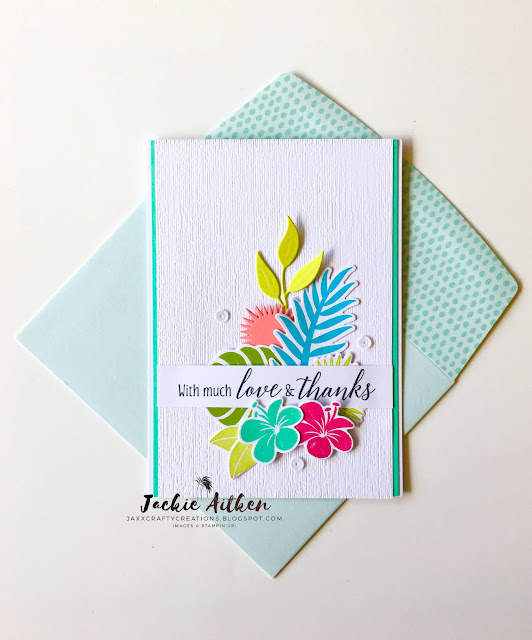 tropical chic, stampin up, floral frames