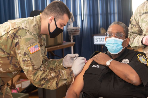 Beloved Aberdeen Proving Ground security guard becomes first on the Army post to receive COVID-19 vaccine