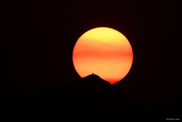 Jeff Joseph from Bragg Creek west of Calgary shared this picture of a smoky sunset Wednesday night, 22 August 2018. Photo: Jeff Joseph