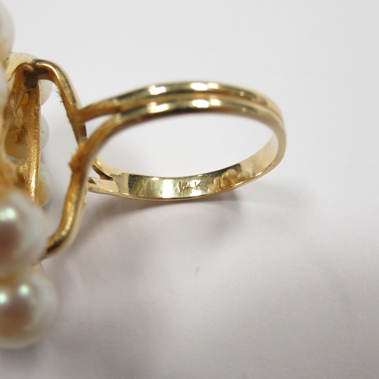 14K Gold and Pearl Cocktail Ring