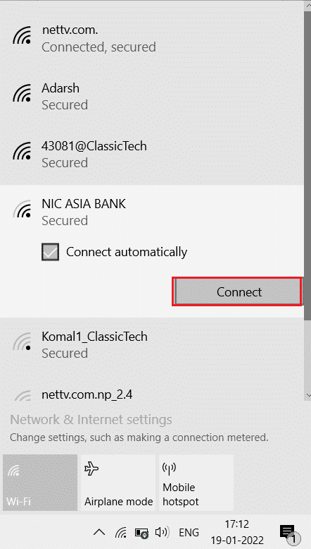 připojit se k různým oknům wifi sítě