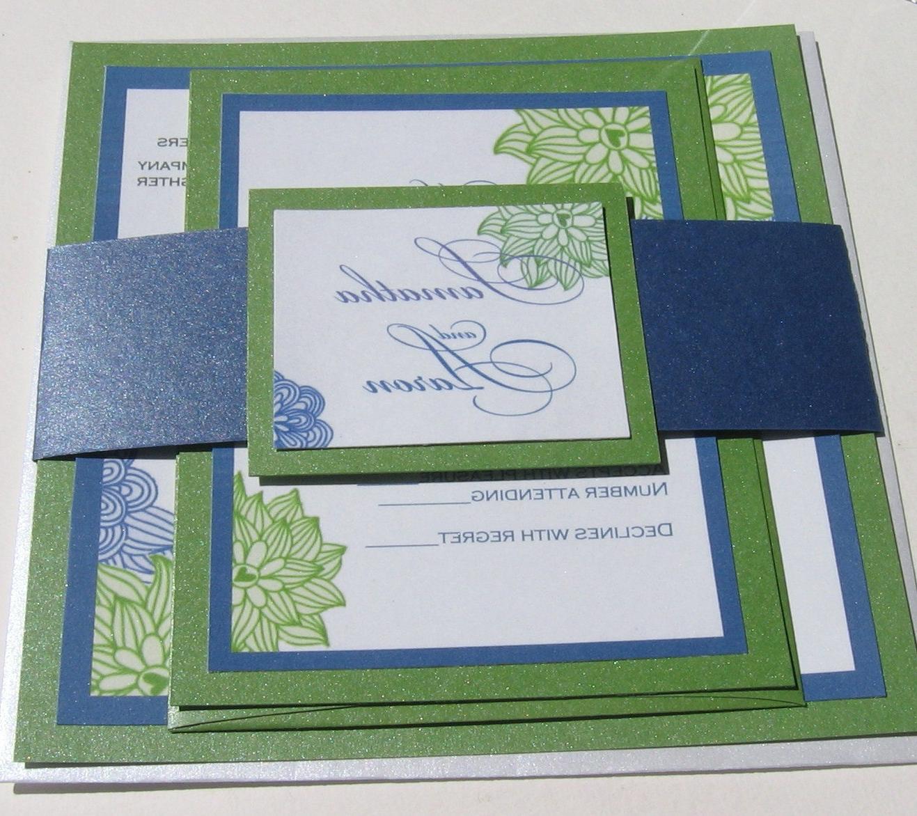 Wedding Invitation with Blue