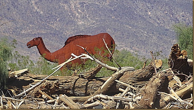 Metal sculpture in Borrego Springs