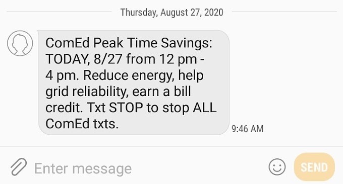 ComEd peak hours today!