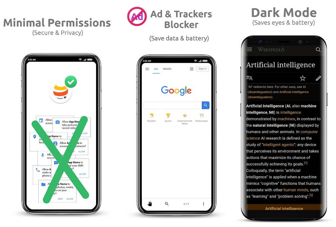 Navegador web OH: con una mano, rápido y privado |  Los mejores navegadores Adblock para Android