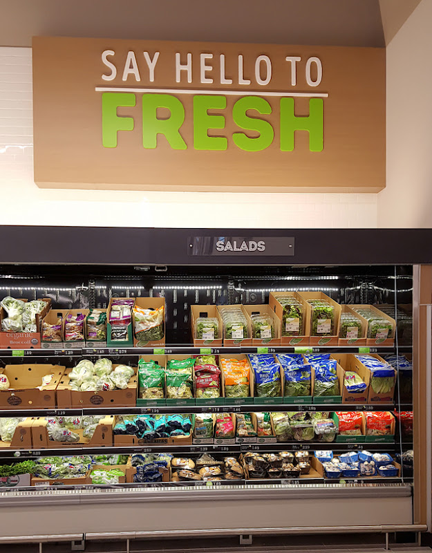 photo of bagged salad and vegetables