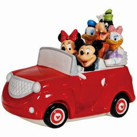  Westland Giftware Ceramic Cookie Jar, 8.5-Inch, Disney Mickey and Friends Road Trip