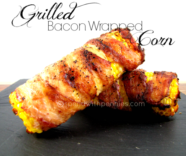 Grilledbaconwrappedcorn