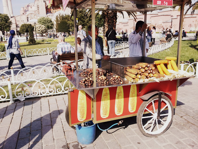 A square filled with life. At Sultanahmet, Blue Mosque, Istancul