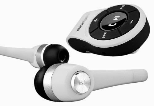  NoiseHush NS560-11978 Clip-on Bluetooth Stereo Headset for all Tablet, Apple iPad/iPhone and Cell Phones - Retail Packaging - White