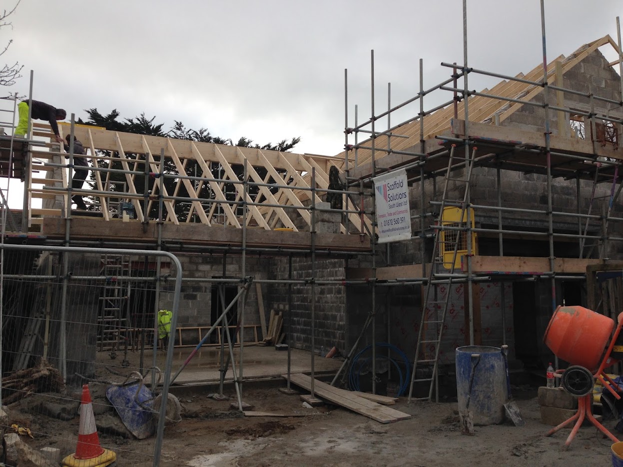 Garage Glulam in situ