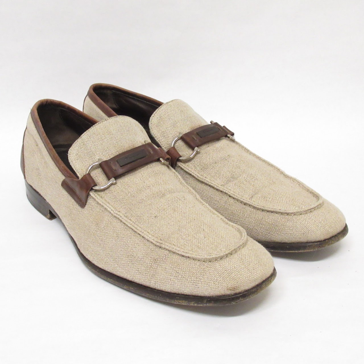 Salvatore Ferragamo Linen Loafers