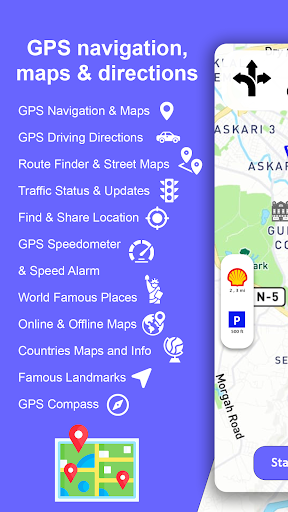 Screenshot GPS navigation, maps & route