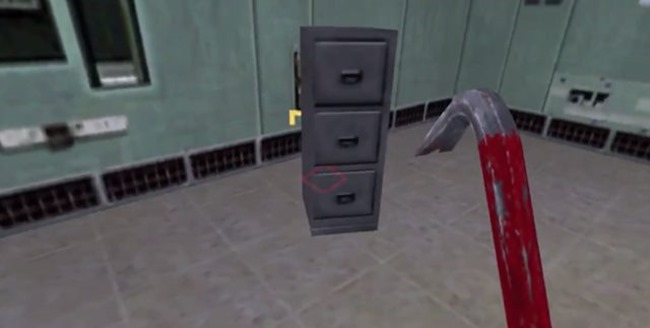 Eine mögliche Erklärung für den mysteriösen sich bewegenden Aktenschrank in der PS2-Version von Half-Life