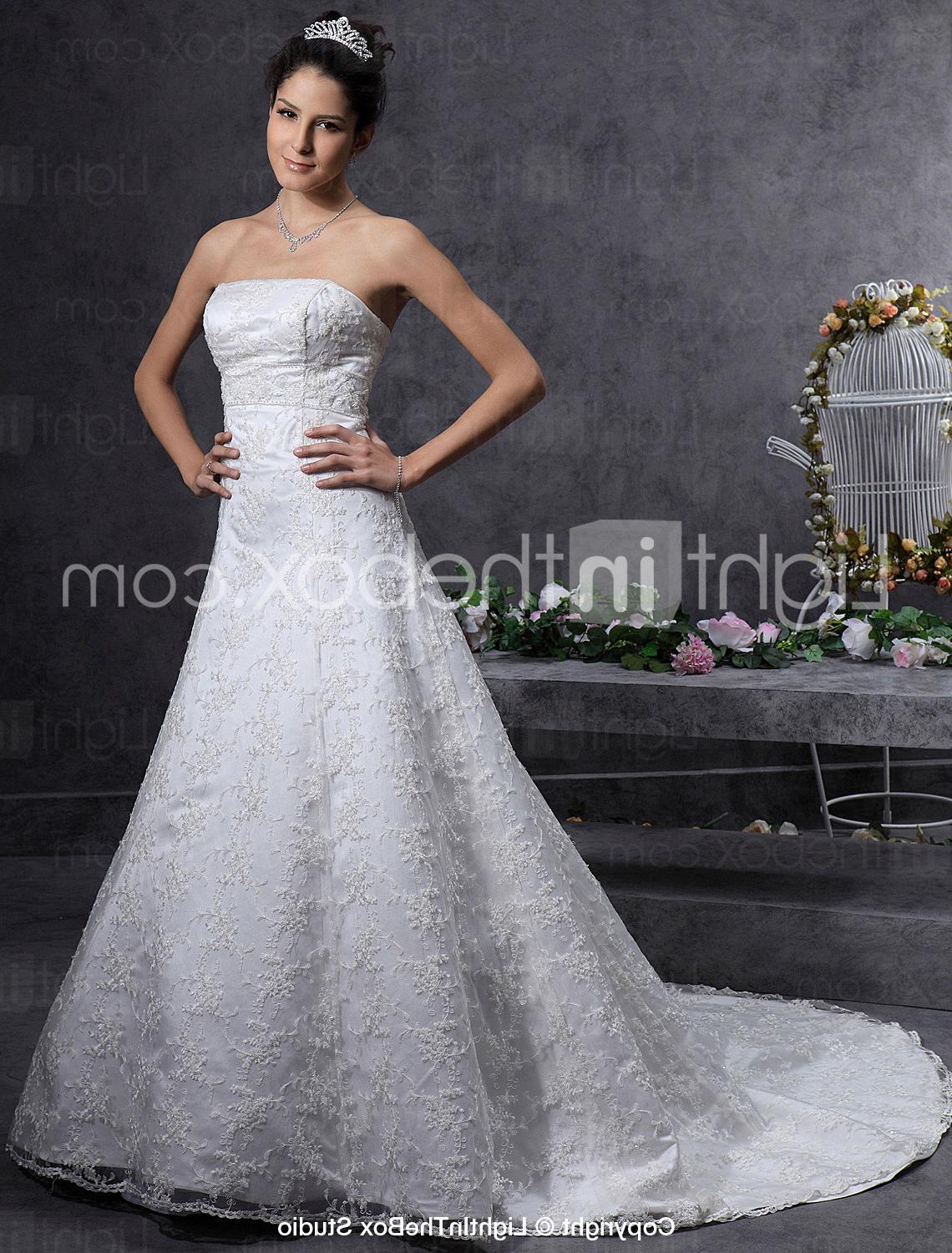 A-line  Princess Strapless