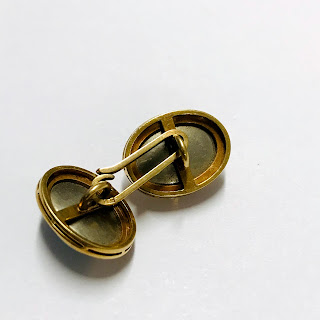 14K Gold & Moonstone Cufflinks