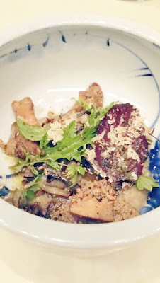 Chefs Week PDX 2/7/16 West Coast 2016 Dinner - Matthew Sigler presents Mushroom Salad, Caramelized Pear Puree, Chestnut, Watercress, Echo Mountain Bread