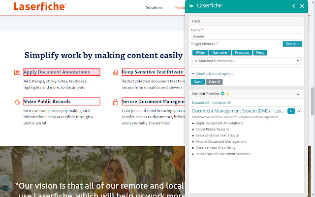 Laserfiche Federated Search Extension