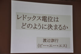 BASセミナー2010 第1回「電気化学計測の基礎」 元東京大学工学部 助教授　渡辺 訓行 先生